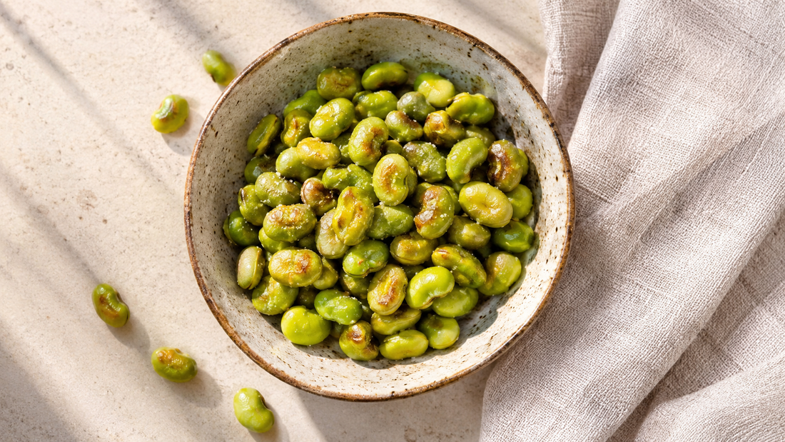 Bowl of roasted edamame — a high-protein snack for weight loss