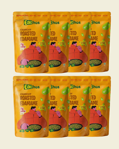 PACK OF 8 - Eathos Crunchy Roasted Edamame (CHEESE)- 30g each