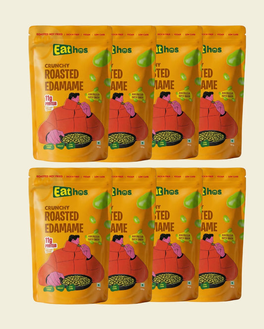 PACK OF 8 - Eathos Crunchy Roasted Edamame (CHEESE)- 30g each