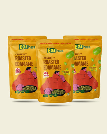 THE BIG THREE- Eathos Crunchy Roasted Edamame | 100g x 3 packs