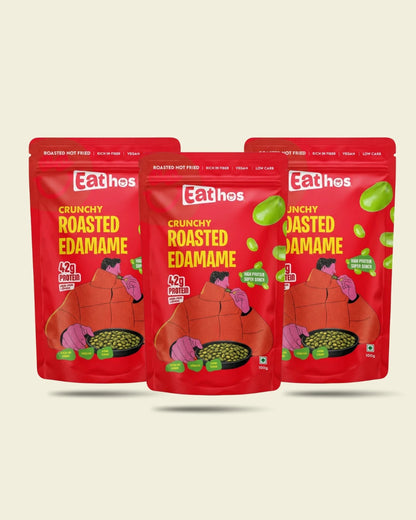 THE BIG THREE- Eathos Crunchy Roasted Edamame | 100g x 3 packs